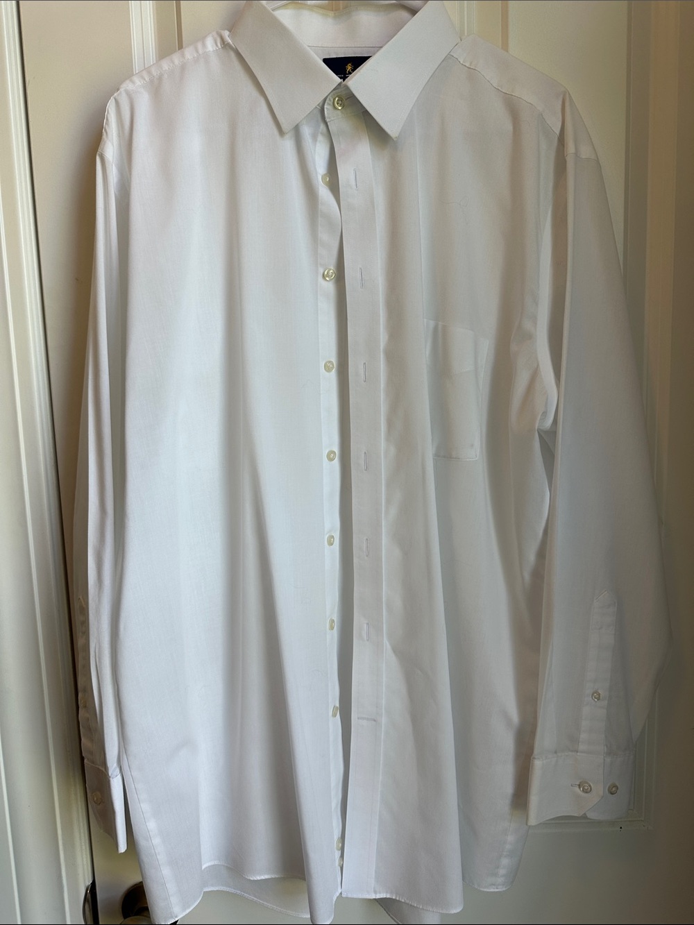 Stafford White Men's Dress Shirt - Spread Collar